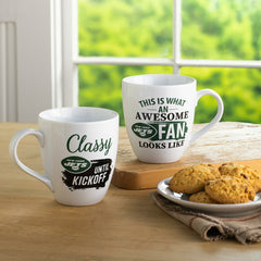 New York Jets, Ceramic Cup O'Java 17oz Gift Set, NFL, Home
