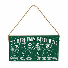 New York Jets Halloween Wood Wall Sign, 6x11, NFL, Home