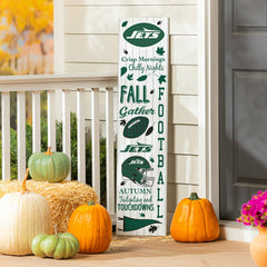 New York Jets Fall Seasonal Double Sided Large Leaner, 46", NFL, Home
