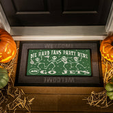 New York Jets Flocked Coir Halloween Sassafras Switch Mat, 22"x10", NFL