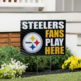 Pittsburgh Steelers Coroplast Yard Sign "Fans Play Here", NFL, Home