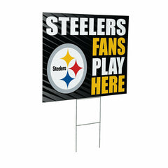 Pittsburgh Steelers Coroplast Yard Sign "Fans Play Here", NFL, Home