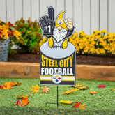 Pittsburgh Steelers Gnome Metal Sign 10"L x 30"H, NFL, Home