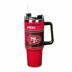 40oz Stainless Steel Canyon Cup w/ Straw, San Francisco 49ers, NFL, Home