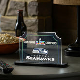 Seattle Seahawks, Super Bowl 60, Rectangle Desklite LED Décor, NFL, Home