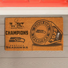 Seattle Seahawks, Super Bowl 60, Ring, Coir Mat, One Color, NFL