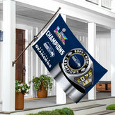 Seattle Seahawks, Super Bowl 60, Ring, Single Sided Flag w/ 2 Grommets, NFL, Home