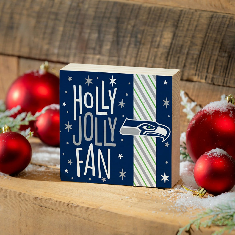 Seattle Seahawks Block, Holiday, 6x6, NFL, Home