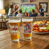 Tampa Bay Buccaneers 16oz Glass pint, Set of 2, NFL, Home