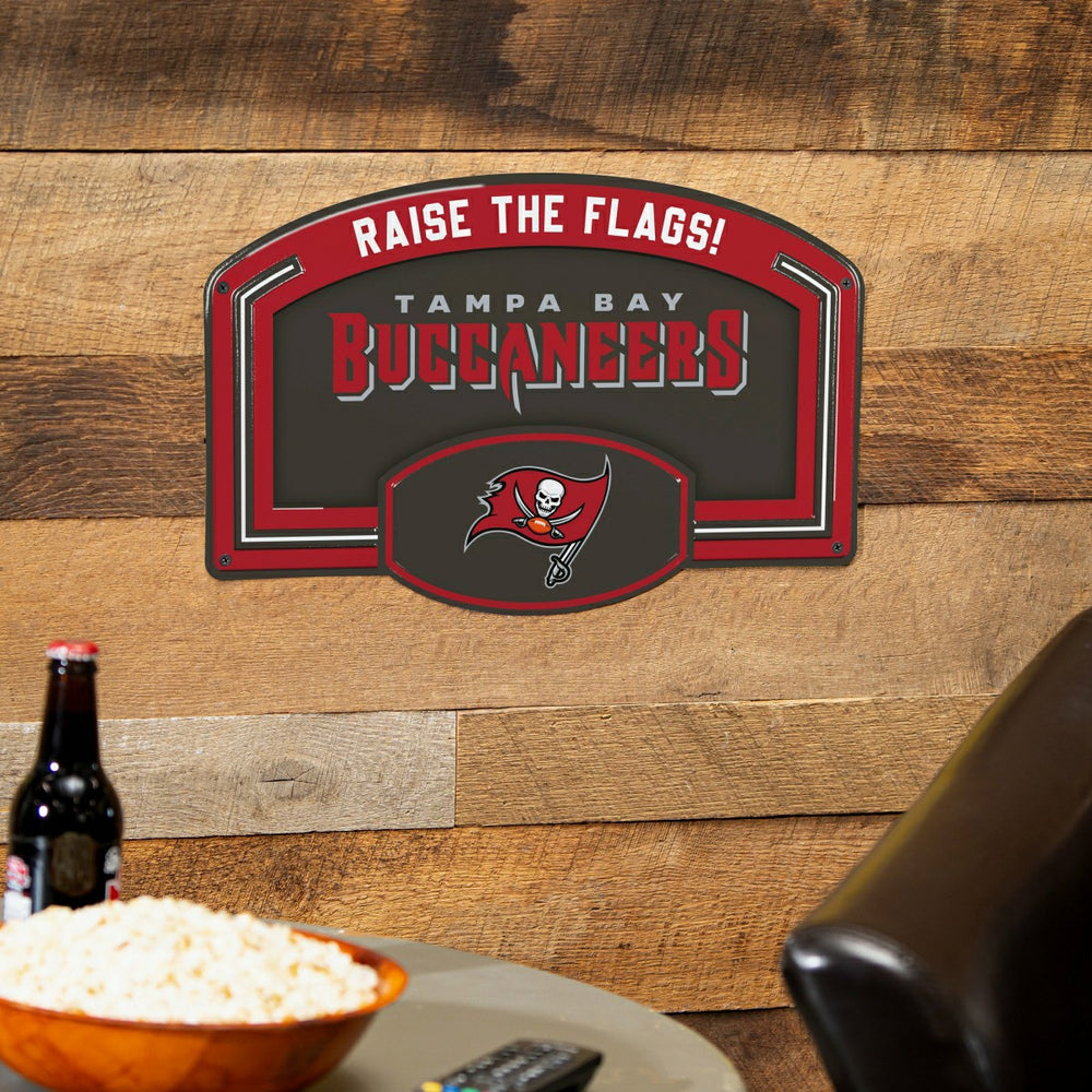 Tampa Bay Buccaneers USA Embossed Steel Wall Sign, 11" x 17", NFL, Home