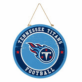 Tennessee Titans Round Door Décor with Hanging Rope, 18x18, NFL, Home