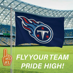Tennessee Titans Single Sided Flag w/ 2 Grommets, 3'x5', NFL, Home
