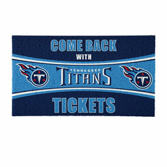 28" x 16" PVC Trapper Mat, Come Back with Tickets, Tennessee Titans, NFL