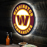 LED Wall Decor, Round, Washington Commanders, NFL, Home