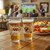 Washington Commanders 16oz Glass pint, Set of 2, NFL, Home