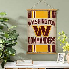 Washington Commanders, Canvas Wall Tapestry, Medium, 36x24, NFL, Home