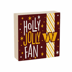 Washington Commanders Block, Holiday, 6x6, NFL, Home