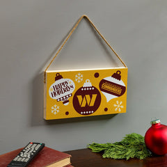 Washington Commanders Holiday Wood Wall Sign, 6x11, NFL, Home