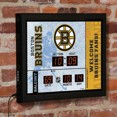 Scoreboard Wall Clock, Boston Bruins, NHL, Home