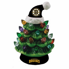 8" LED Ceramic Christmas Tree, Boston Bruins, NHL, Home