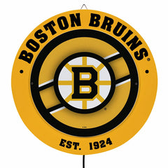 Boston Bruins, Metal Lite, Round, NHL