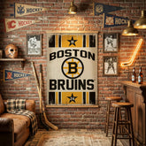 Boston Bruins, Canvas Wall Tapestry, Large, 54x36, NHL, Home