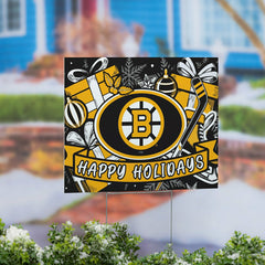 Boston Bruins Yard Sign, Holiday, NHL, Home