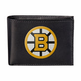 Boston Bruins Black Bi-Fold Embroidered Wallet w/ RFID Blocking, NHL, Home
