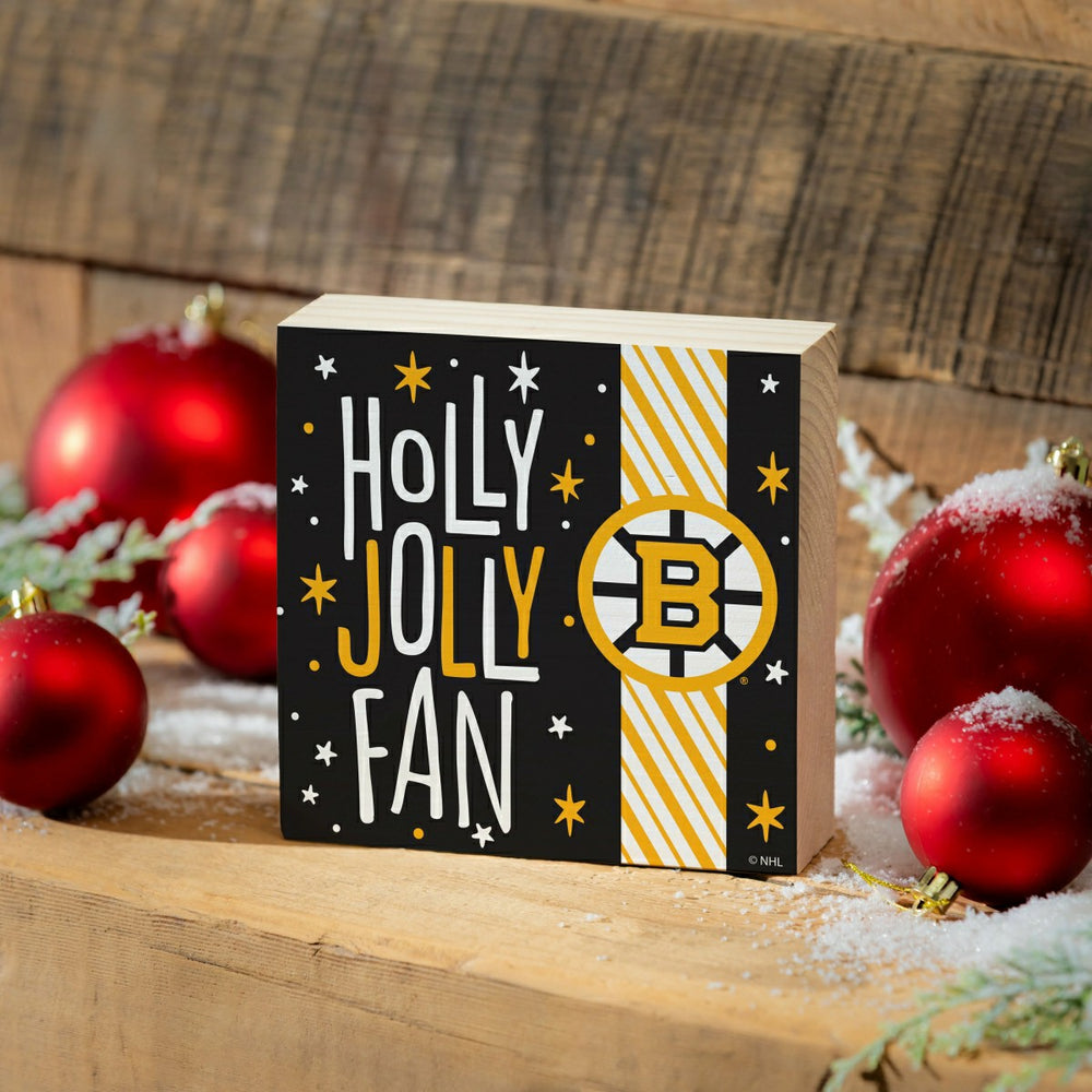 Boston Bruins Block, Holiday, 6x6, NHL, Home
