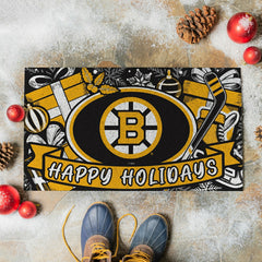 Boston Bruins Holiday PVC Mat, 28"x16", NHL