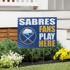 Buffalo Sabres Coroplast Yard Sign "Fans Play Here", NHL, Home
