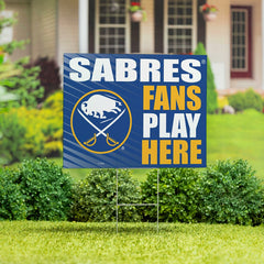 Buffalo Sabres Coroplast Yard Sign "Fans Play Here", NHL, Home