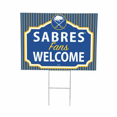 Buffalo Sabres Coroplast Yard Sign, "Fans Welcome", NHL, Home