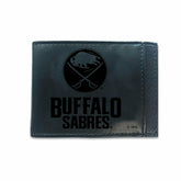 Front Pocket Wallet w/ RFID Blocking, Buffalo Sabres, Black, NHL, Home