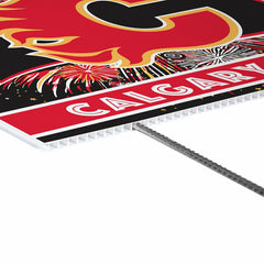 Calgary Flames Yard Sign, Patriotic, NHL, Home