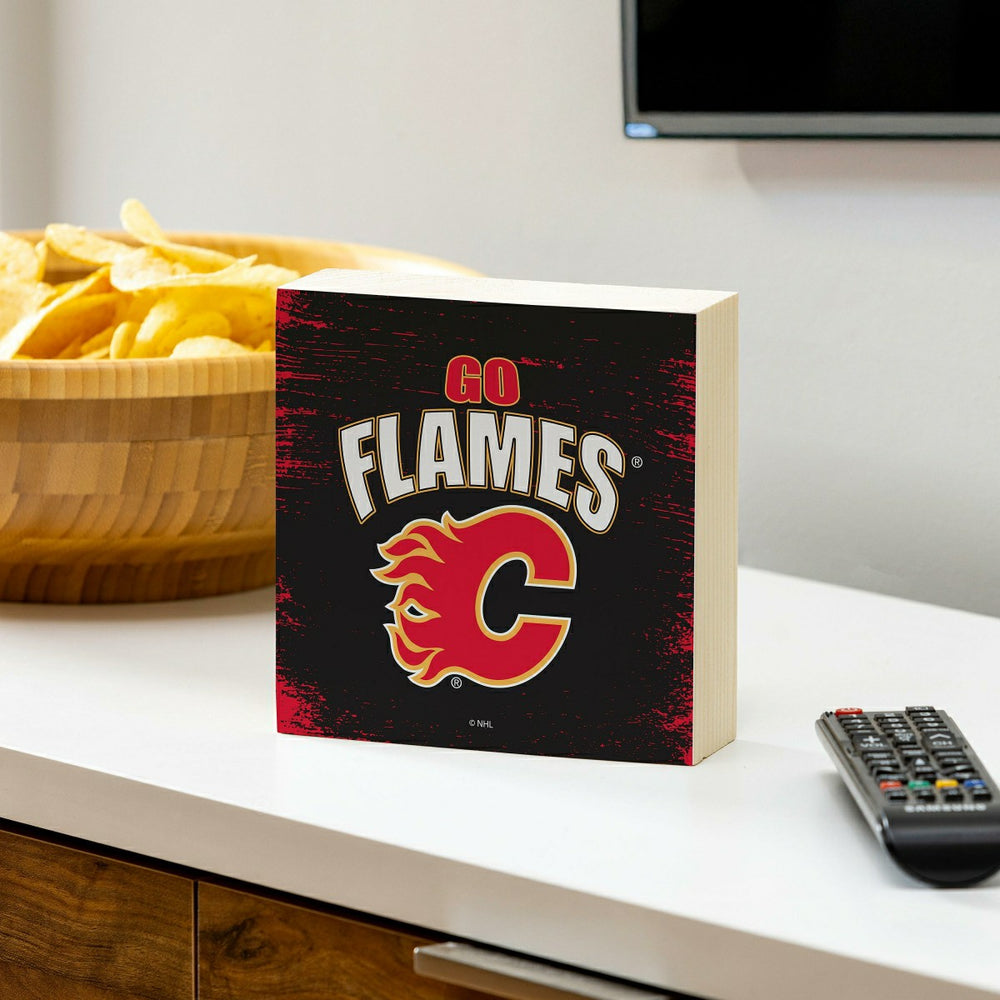 Calgary Flames Plock, Down Home Fans, 6x6, NHL, Home