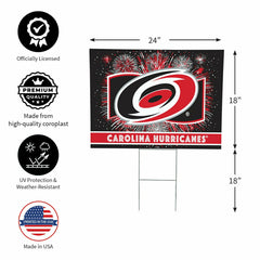 Carolina Hurricanes Yard Sign, Patriotic, NHL, Home