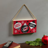 Carolina Hurricanes Holiday Wood Wall Sign, 6x11, NHL, Home