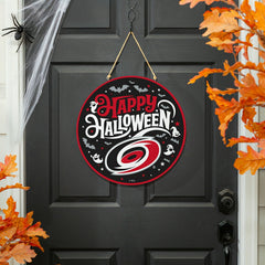 Carolina Hurricanes Halloween Round Door Décor with Hanging Rope, 18x1, NHL, Home