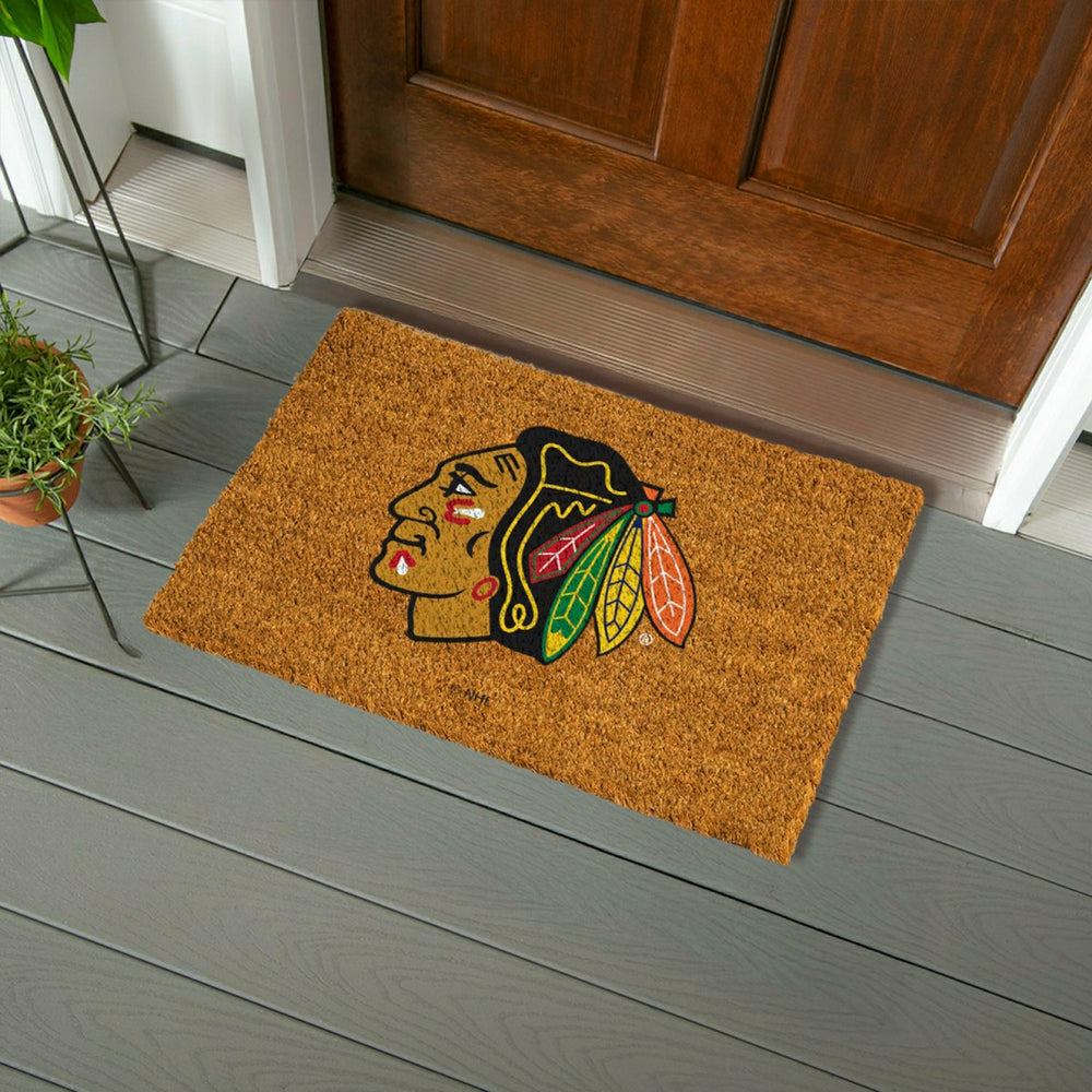Coir Mat, 16"x28", Chicago Blackhawks, NHL