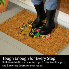 Coir Mat, 16"x28", Chicago Blackhawks, NHL