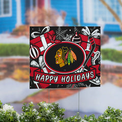 Chicago Blackhawks Yard Sign, Holiday, NHL, Home