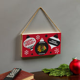 Chicago Blackhawks Holiday Wood Wall Sign, 6x11, NHL, Home