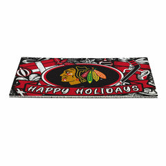 Chicago Blackhawks Holiday PVC Mat, 28"x16", NHL