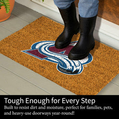 Coir Mat, 16"x28", Colorado Avalanche, NHL