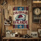 Colorado Avalanche, Canvas Wall Tapestry, Medium, 36x24, NHL, Home