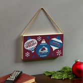 Colorado Avalanche Holiday Wood Wall Sign, 6x11, NHL, Home