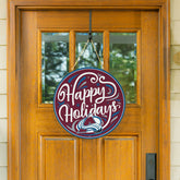Colorado Avalanche Holiday Round Door Décor with Hanging Rope, 18x18, NHL, Home