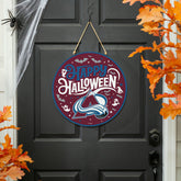 Colorado Avalanche Halloween Round Door Décor with Hanging Rope, 18x18, NHL, Home