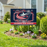Columbus Blue Jackets Yard Sign, Patriotic, NHL, Home